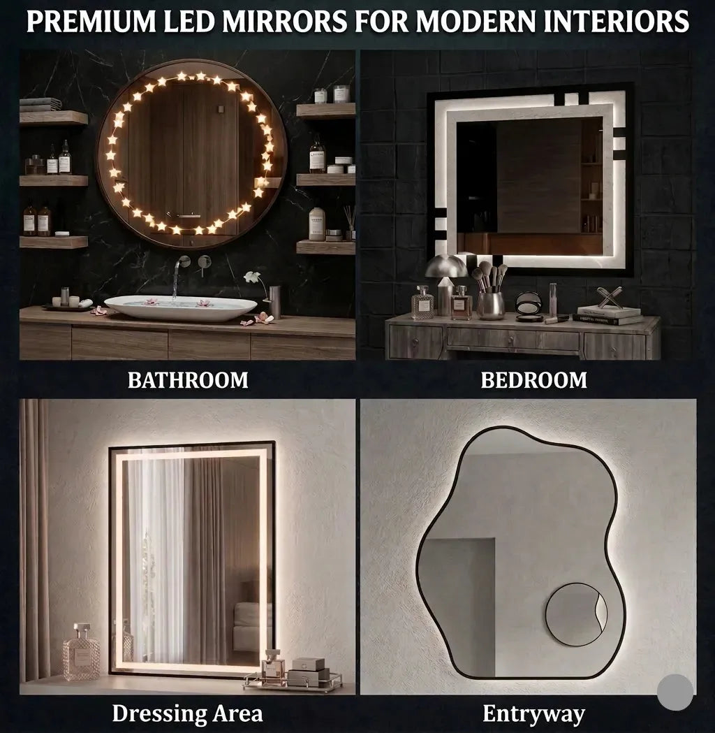 Vanity Mirrors with Lights for Modern Bedroom Setup