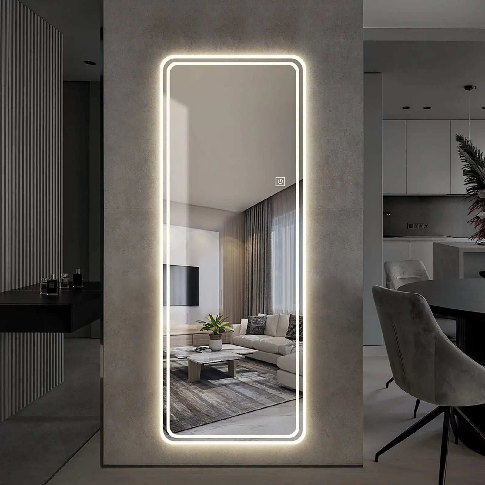 Full-length mirror wall mounted  for modern bedroom and living room 