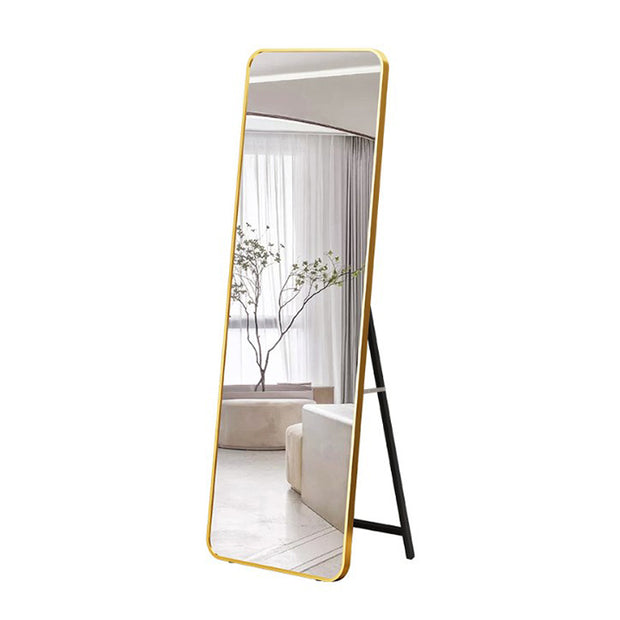 Luxury Rectangle Full-Length Standing Mirror – Golden Frame Design