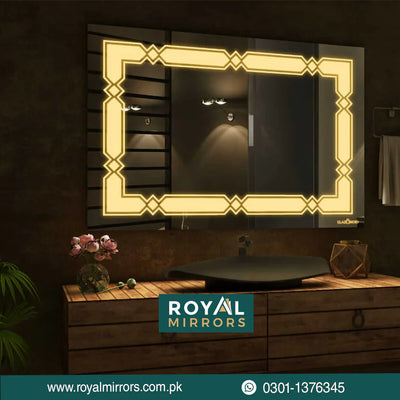 Smart LED Bathroom Mirror – Rectangle Wall-Mounted Vanity Mirror with Front & Backlit Lighting, Dimmable Touch Control, Anti-Fog (Optional), and Multi-Light Modes for Makeup, Shaving & Home Decor