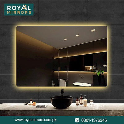 Smart LED Bathroom Mirror – Rectangle Wall-Mounted Vanity Mirror with Front & Backlit Lighting, Dimmable Touch Control, Anti-Fog (Optional), and Multi-Light Modes for Makeup, Shaving & Home Decor