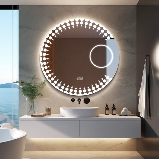 Premium LED Bathroom Mirror – Smart Touch (Model D34)