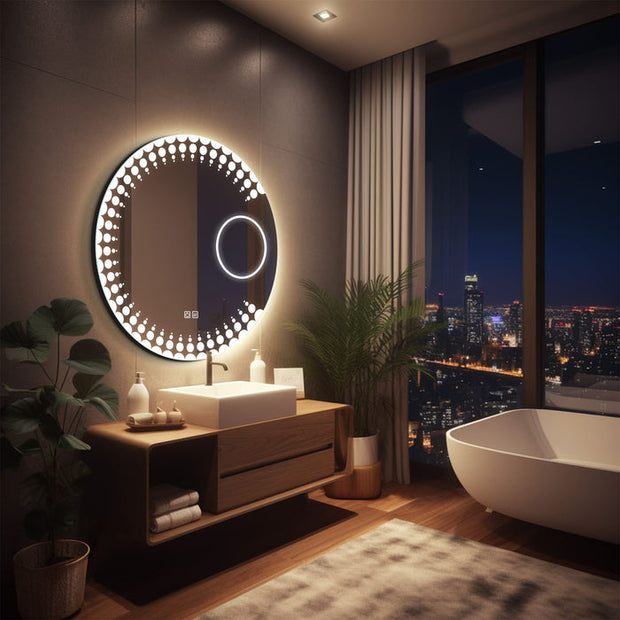 Premium LED Bathroom Mirror – Smart Touch (Model D34)