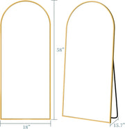 Luxury Arched Full-Length Mirror with Gold Frame – Premium Home Décor