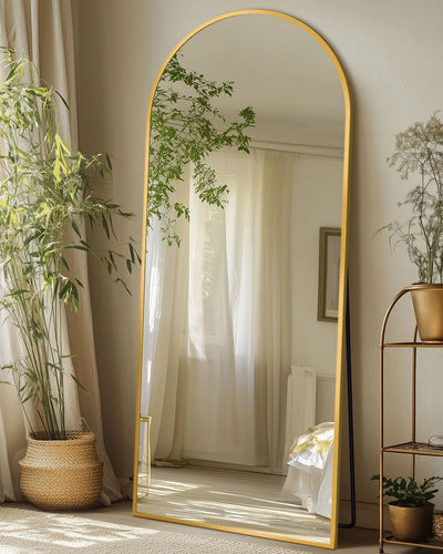 Decorsz™ Luxury Arched Full-Length Mirror in Gold Frame for Home Decor