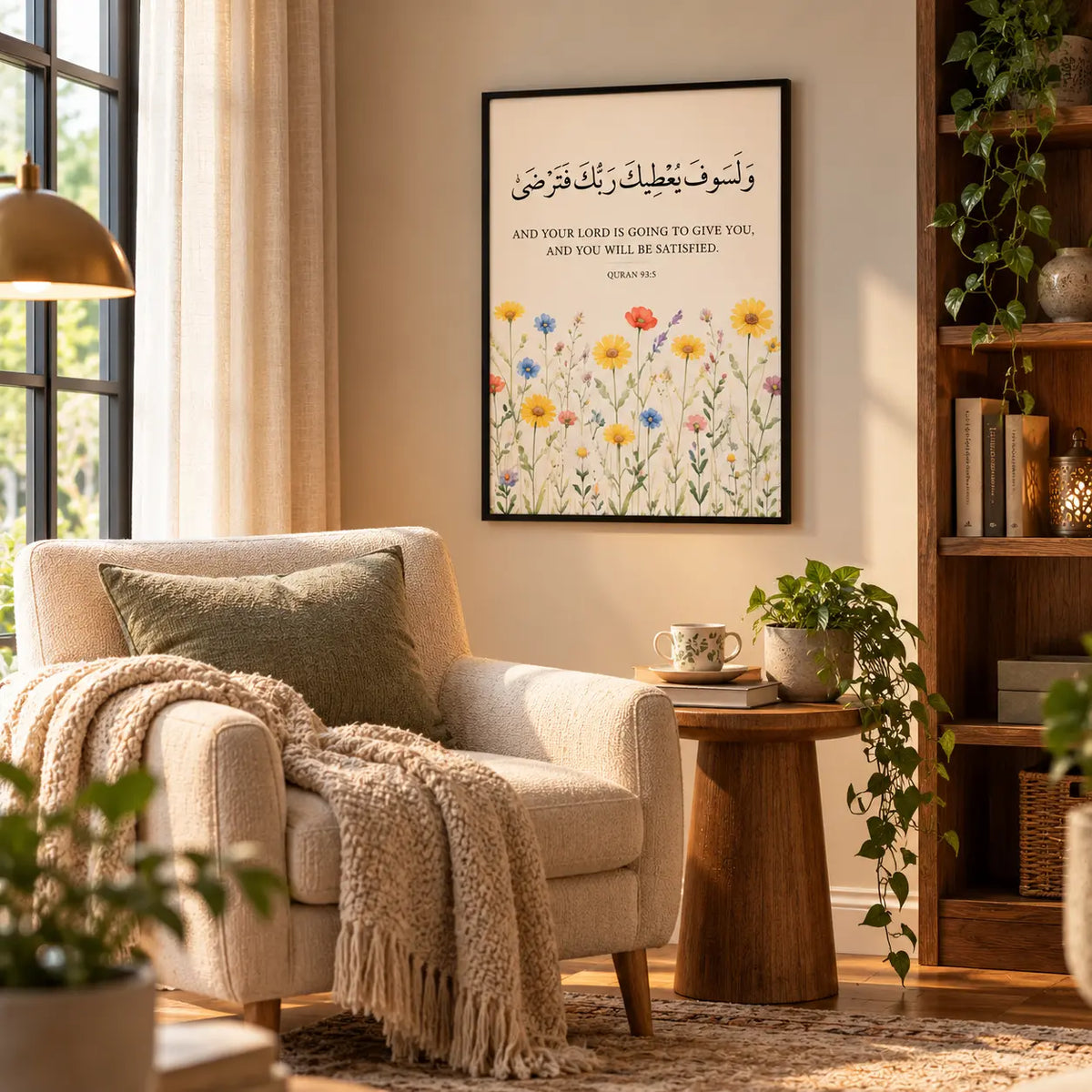 Wa La Sawfa Yutika Rabbuka Fatarda | Islamic Wall Art