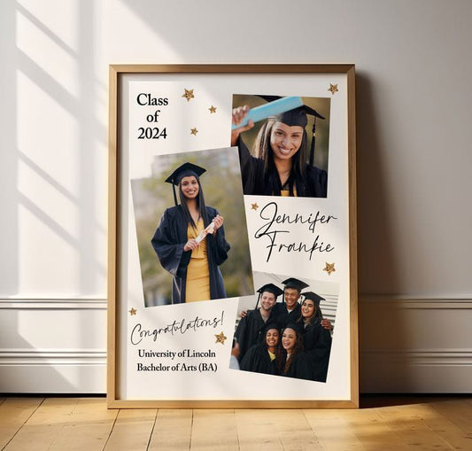 Class of 2024 Graduation Photo Frame | Custom University Degree Congratulations Gift | Decorsz