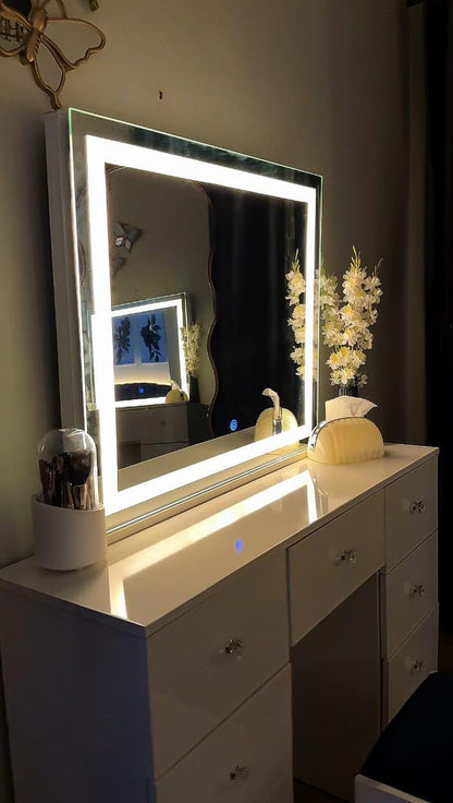Vanity Lights with Mirror for Elegant Dressing Spaces