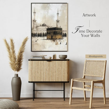 Sacred Sanctuary – Masjid Al Haram Wall Art Kaaba Frame