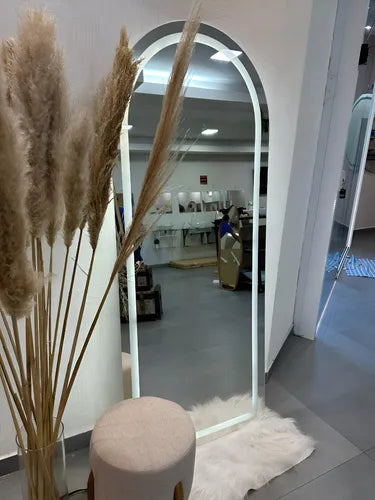 Decorsz™ Luxury Arched Full-Length LED Mirror – Modern Touch Sensor & Dimmable Lighting