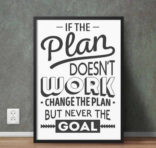 black and white framed quotes motivational wall decor for office and study room