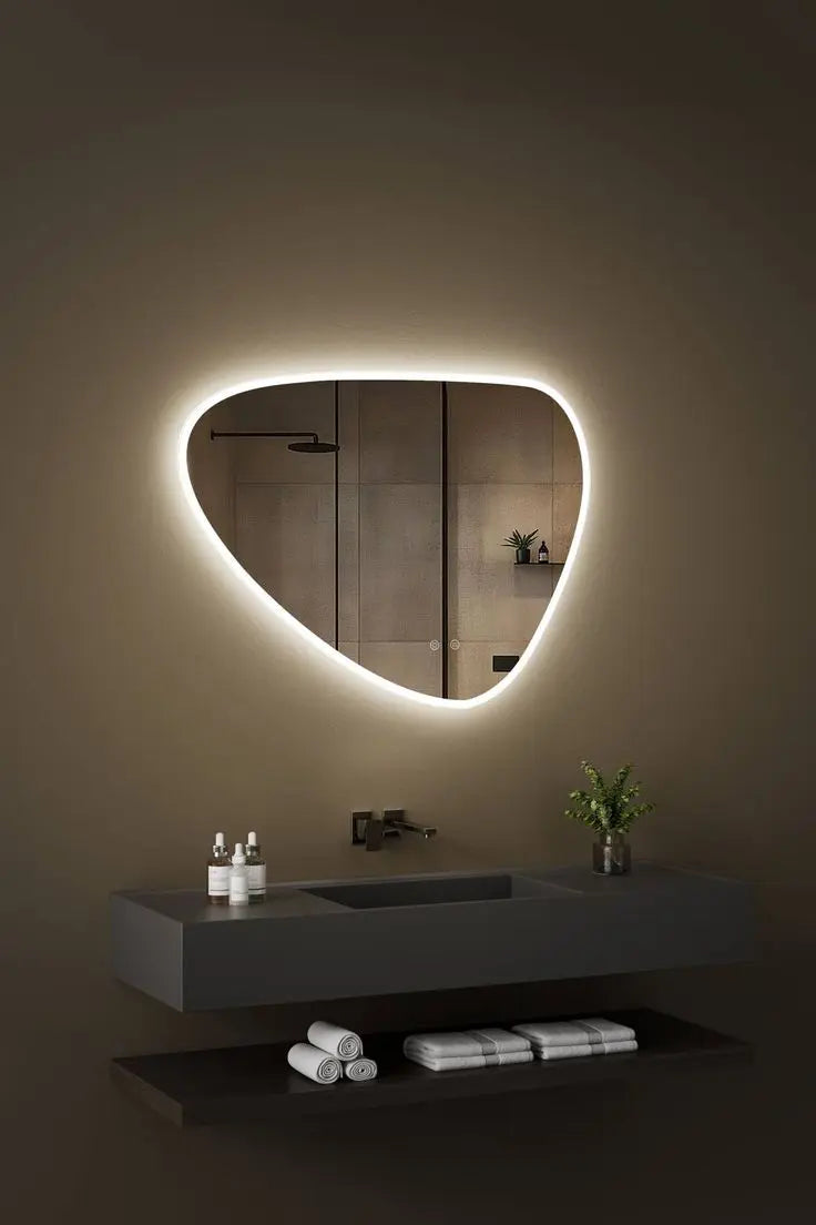 Vanity and Mirror with LED Light for Modern Bathroom Styling