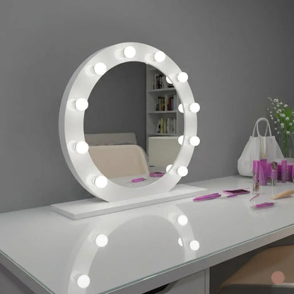 round dressing table mirror with lights white vanity mirror for makeup table