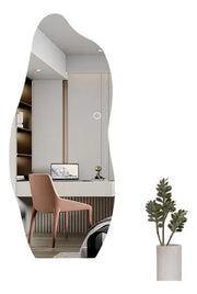 Abstract Wavy Full-Length LED Wall-Mounted Mirror – Modern Minimalist Design