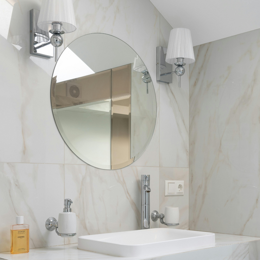 Modern Round LED Mirror – Frameless Design V-3